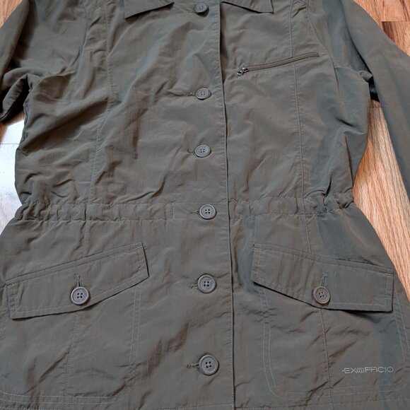 ExOfficio Womens S Round Trip Jacket Lightweight Water Resistant Travel Pockets - Picture 3 of 12